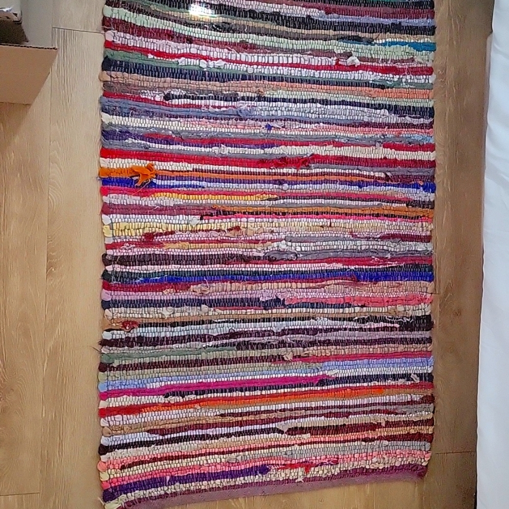 Woven multicolored rug